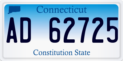 CT license plate AD62725