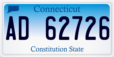 CT license plate AD62726