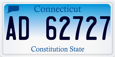 CT license plate AD62727