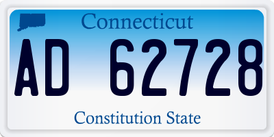 CT license plate AD62728