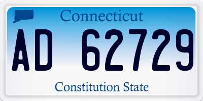 CT license plate AD62729