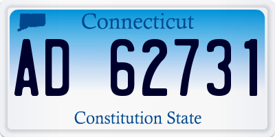 CT license plate AD62731