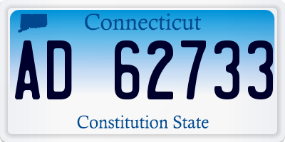 CT license plate AD62733