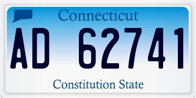 CT license plate AD62741