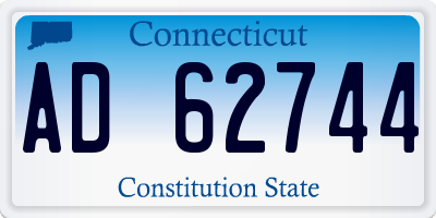 CT license plate AD62744