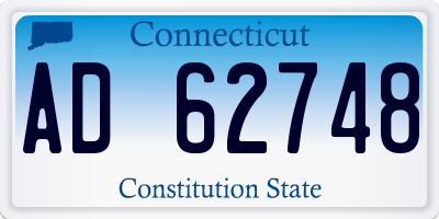 CT license plate AD62748