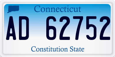 CT license plate AD62752