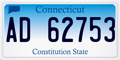 CT license plate AD62753