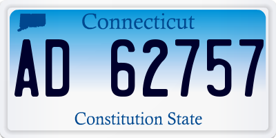CT license plate AD62757