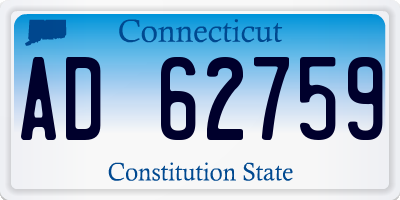 CT license plate AD62759