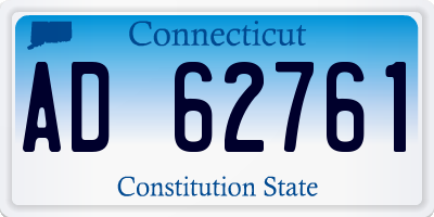 CT license plate AD62761