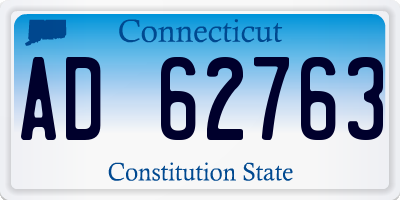 CT license plate AD62763