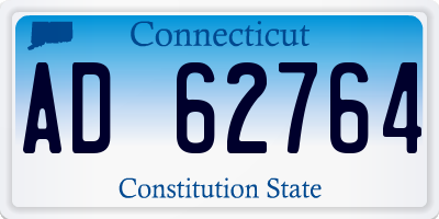 CT license plate AD62764