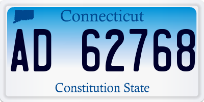 CT license plate AD62768