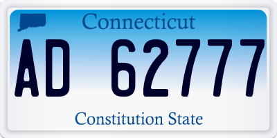 CT license plate AD62777