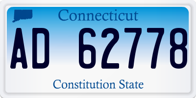 CT license plate AD62778