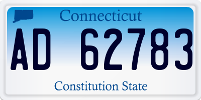 CT license plate AD62783