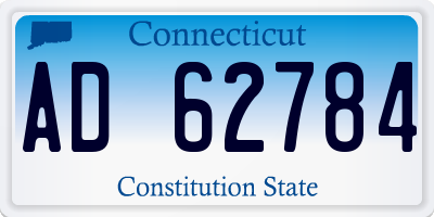 CT license plate AD62784