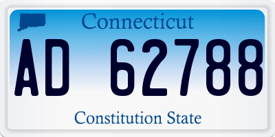 CT license plate AD62788