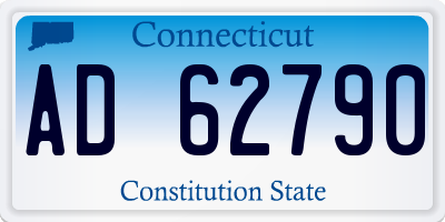 CT license plate AD62790
