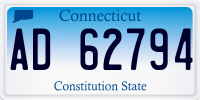CT license plate AD62794