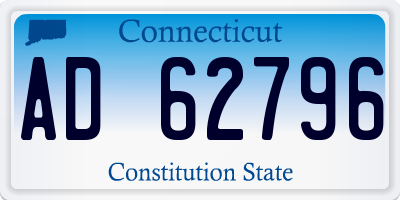CT license plate AD62796