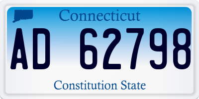 CT license plate AD62798