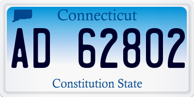 CT license plate AD62802