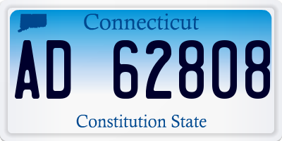 CT license plate AD62808