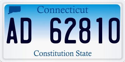 CT license plate AD62810