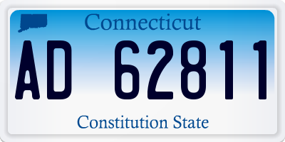 CT license plate AD62811
