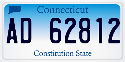 CT license plate AD62812