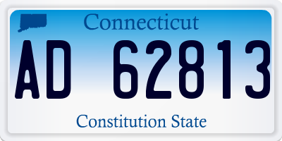 CT license plate AD62813