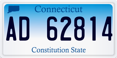 CT license plate AD62814