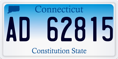 CT license plate AD62815