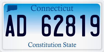 CT license plate AD62819