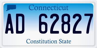CT license plate AD62827