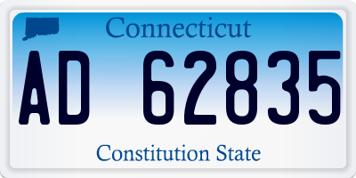 CT license plate AD62835