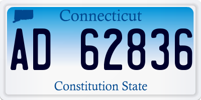 CT license plate AD62836