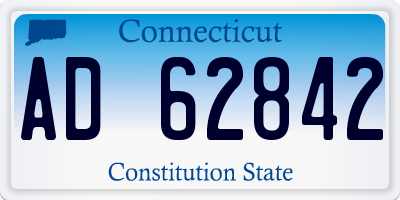CT license plate AD62842
