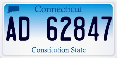 CT license plate AD62847