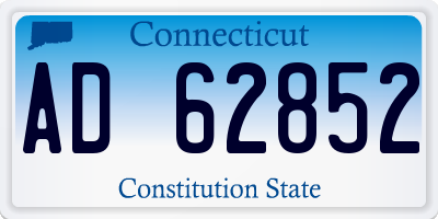 CT license plate AD62852