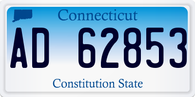 CT license plate AD62853