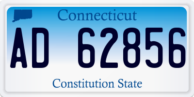 CT license plate AD62856