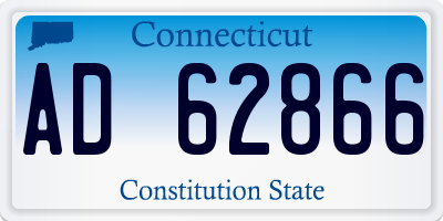 CT license plate AD62866