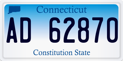 CT license plate AD62870