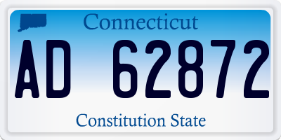 CT license plate AD62872