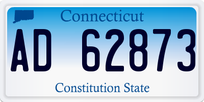 CT license plate AD62873