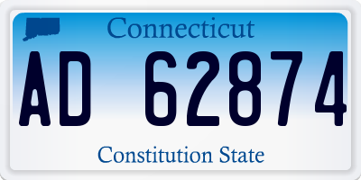CT license plate AD62874