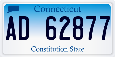 CT license plate AD62877